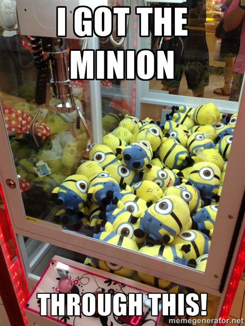 Minion Claw Dispenser and Yes! I have got a Minion from that!